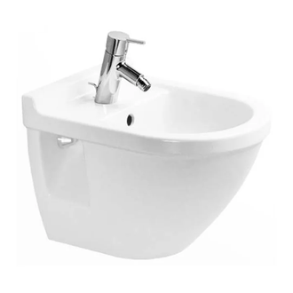 Биде подвесное Duravit Starck 3 47,5х36,5 см (2231150000) фото 1 Aquada.com.ua