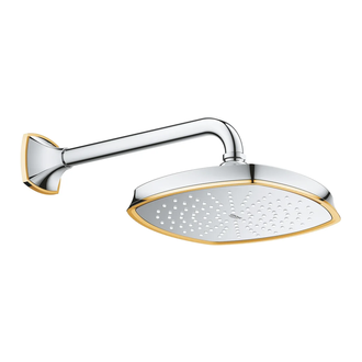 Верхний душ с держателем Grohe Grandera (цвет - хром/золото) (27974IG0+27986IG0) фото 1 Aquada.com.ua
