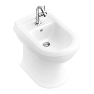 Биде напольное Villeroy & Boch Hommage 57,5х37 см (ярко-белый ceramicplus) (744200R2) фото 1 Aquada.com.ua