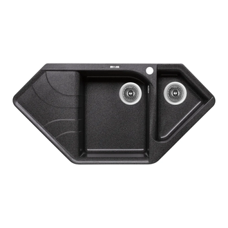 Кухонная мойка с дополнительной чашей Lidz 1000x500/225 GRF-13 (LIDZGRF131000500225)