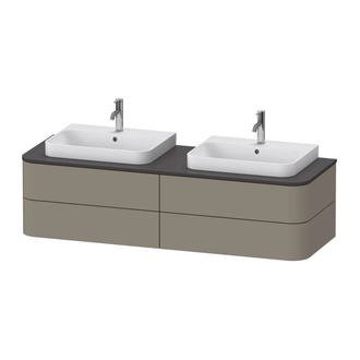 Тумбочка для подвесной консоли Duravit Happy D.2 Plus 160 х 55 см, каменно-серый шелковисто-матовый лак (HP4964B9292) фото 1 Aquada.com.ua