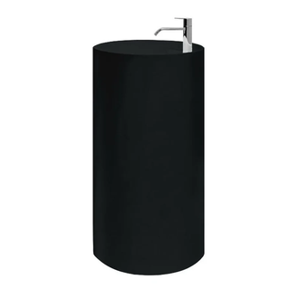 Nic-Design Умивальник окремо стоячий з отвором під змішувач Nic Design Ovvio 45х85 см, чорний глянець (001454008)