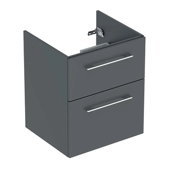 Тумба под раковину Geberit Selnova Square, slim rim 55 см, лава матовая 501.201.00.1