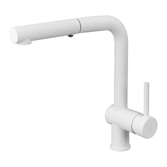 Смеситель для кухни Paffoni Light (цвет - белый матовый) (LIG285BO-MET) фото 1 Aquada.com.ua