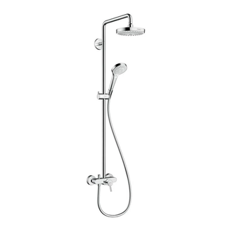 Душевая система Hansgrohe Croma Select S Showerpipe 180 2jet (цвет - хром/белый) (27255400) фото 1 Aquada.com.ua