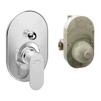 Смеситель для ванны Hansgrohe Rebris S (цвет - хром), в комплекте со встраиваемой частью 72448000