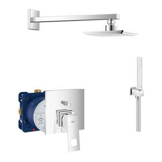 Душевая система скрытого монтажа Grohe Eurocube (цвет - хром) (234090SB) фото 1 Aquada.com.ua