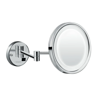 HANSGROHE Зеркало косметическое, с LED подсветкой, хром Logis (73560000) фото 1 Aquada.com.ua