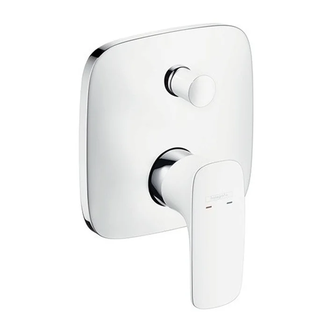 Смеситель для ванны Hansgrohe PuraVida (цвет - хром/белый) (15445400) фото 1 Aquada.com.ua