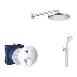 Душевая система скрытого монтажа с термостатом Grohe Grohtherm c Tempesta 250 (цвет - хром) (26416SC0) фото 1 Aquada.com.ua