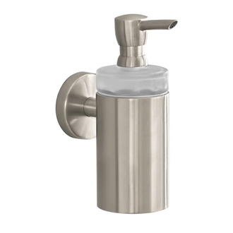 Дозатор для жидкого мыла Hansgrohe Logis (цвет - шлиф. никель, стекло матовое), ёмкость 125 мл (40514820) фото 1 Aquada.com.ua