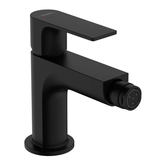 Смеситель для биде Hansgrohe Rebris E (цвет - чёрный матовый), с металлическим донным клапаном 72213670