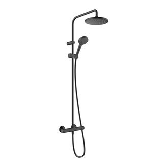 Душевая система с термостатом Hansgrohe Vernis Blend EcoSmart (цвет - чёрный матовый) (26089670) фото 1 Aquada.com.ua