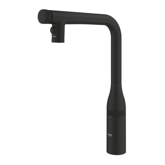 Змішувач для кухні Grohe Essence Smartcontrol з висувною лійкою, чорний матовий (31892KF0)
