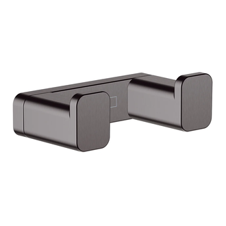 Крючок двойной Hansgrohe AddStoris, матовый чёрный хром (41755340) фото 1 Aquada.com.ua