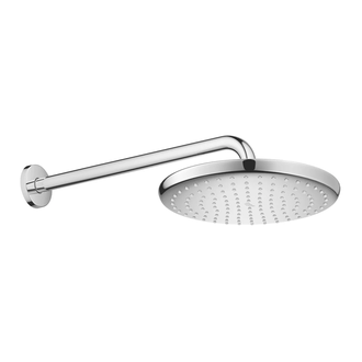 Верхний душ с душевым кронштейном Grohe Tempesta Ø 250 мм (цвет - хром) (26668000) фото 1 Aquada.com.ua