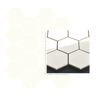 Мозаїка пресована Універсальна Bianco Hexagon 22x25,5 код 1887 Ceramika Paradyz (M-P-220X255-1-UNIW.BIHE)
