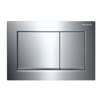 Смывная клавиша, двойной смыв Geberit Sigma 30 (пластик глянцевый хром/матовый хром/глянцевый хром) (115.883.KH.1) фото 1 Aquada.com.ua