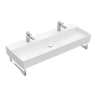 Раковина подвесная 120 х 47 см Villeroy & Boch Memento 2.0 (альпийский белый, с переливом) (4A22C401) фото 1 Aquada.com.ua