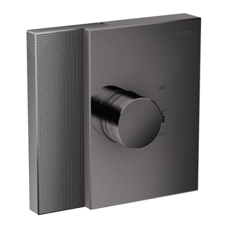 Термостат для душа, алмазная резка HighFlow Axor Edge (цвет - полированный чёрный хром) (46741330) фото 1 Aquada.com.ua