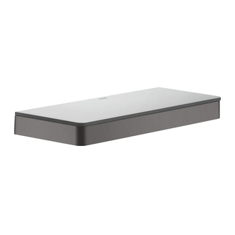 Полочка 300 мм Axor Universal Accessories, матовый чёрный хром/стекло матовое (42838340) фото 1 Aquada.com.ua