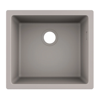 Мойка для монтажа под столешницу Hansgrohe S51 S510-U450 (цвет - серый бетон) 450 (43431380) фото 1 Aquada.com.ua