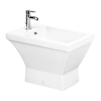 Биде напольное Duravit 2nd floor 66,5х35 см с 3 отверстиями для смесителя (0137100030) фото 1 Aquada.com.ua