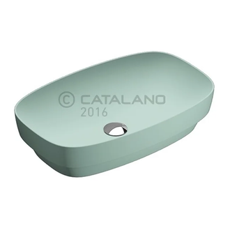Раковина накладная на столешницу Catalano Green Lux / Colori 60 х 38 см, зелёный матовый (160AGRLXVS) фото 1 Aquada.com.ua