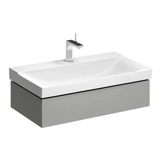 Тумба под раковину с одним выдвижным ящиком Geberit Xeno² 880 х 462 мм, серый матовый (500.508.00.1) фото 1 Aquada.com.ua