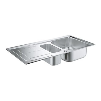 GROHE Мийка для кухні 970 x 500 мм з ексцентриком, 2 чаши, матова (31564SD0) (31564SD0) фото 1 Aquada.com.ua