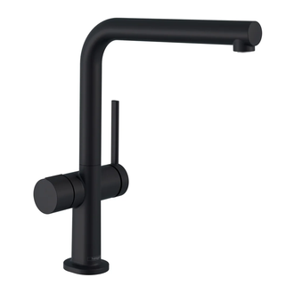 Кухонный смеситель с запорным вентилем, 1jet Hansgrohe Talis M54 (цвет - чёрный матовый) 72827670