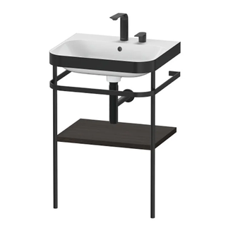 Раковина c-bonded с напольной металлической консолью Duravit Happy D.2 Plus 57,5 х 49 см (HP4735E6969) фото 1 Aquada.com.ua