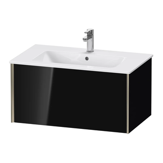 Тумба подвесная под раковину Duravit XViu 81 x 48 см, чёрный глянцевый (XV40260B140) фото 1 Aquada.com.ua