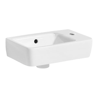 Маленькая (мини) раковина Geberit Selnova Compact 40 х 25 см, с 1 отверстием под смеситель справа (501.517.00.1)