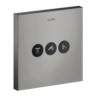 Вентиль скрытого монтажа для 3 потребителей Axor ShowerSelect (цвет - полированный чёрный хром) (36717330) фото 1 Aquada.com.ua
