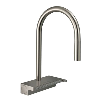 Змішувач кухонний Hansgrohe Aquno Select M81 170 3jet з витяжним зливом, Stainless Steel Finish (73837800)