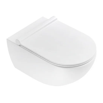 Унитаз подвесной NewFlush (безободковый) Catalano Sfera с сидением Soft Close Plus, белый матовый (1VSF54RBM+5SCSTPBM) фото 1 Aquada.com.ua
