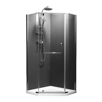 Душевая кабина Devit Comfort 1000 х 1000 х 1900 мм (профиль - нержавеющая сталь, стекло - серое) (FEN0223G) фото 1 Aquada.com.ua
