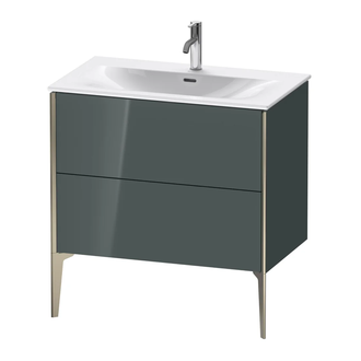 Тумба напольная под раковину Duravit XViu 81 x 48 см, доломитово-серый глянцевый (XV43020B138) фото 1 Aquada.com.ua