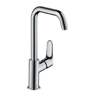Смеситель для раковины, однорычажный Hansgrohe Focus E 2 (цвет - хром), с донным клапаном Push-Open (31609000) фото 1 Aquada.com.ua