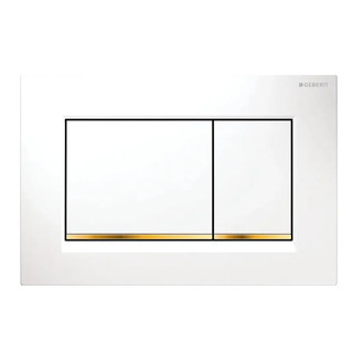 Geberit Sigma 30 Клавіша змиву, білий/золото (115.883.kk.1)