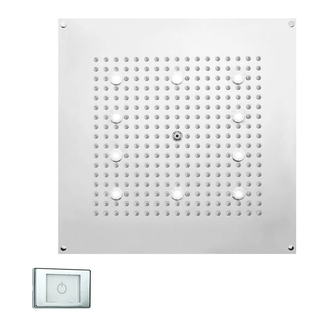 Душова лійка Bossini Dream FLAT light cube 470 10 LED з підсвічуванням, нікель шлифований (H37453000094016)