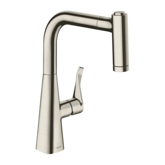 Смеситель для кухни, однорычажный Hansgrohe Metris (цвет - сталь) (14834800) фото 1 Aquada.com.ua