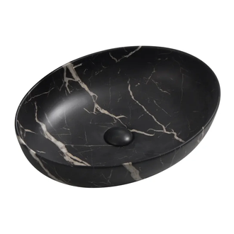 MIXXUS PREMIUM Ellipse-0102 Умывальник накладной 52х40 см, мраморный (MP6552)