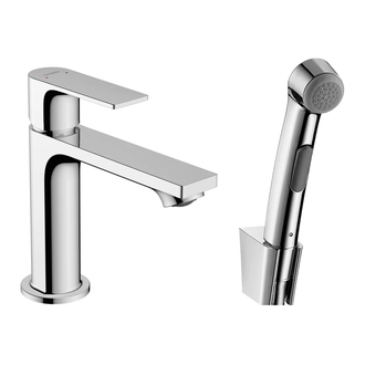 Змішувач для умивальника Hansgrohe Rebris E 110 гігiєнічною лійкою, Chrome (72216000)