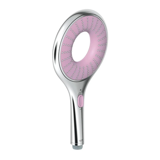 Лейка для душа Grohe Rainshower Icon (хром/розовый), 2 вида струи (27447000) фото 1 Aquada.com.ua