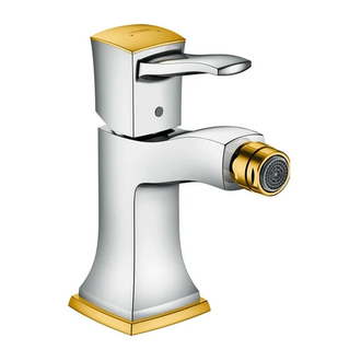 Смеситель для биде Hansgrohe Metropol Classic (цвет - хром/золото), с донным клапаном (31320090) фото 1 Aquada.com.ua