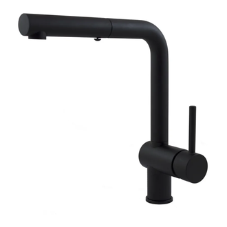 Смеситель для кухни Paffoni Light (цвет - чёрный матовый) (LIG285NO-MET) фото 1 Aquada.com.ua