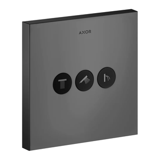 Вентиль скрытого монтажа для 3 потребителей Axor ShowerSelect (цвет - satin black) (36717350) фото 1 Aquada.com.ua