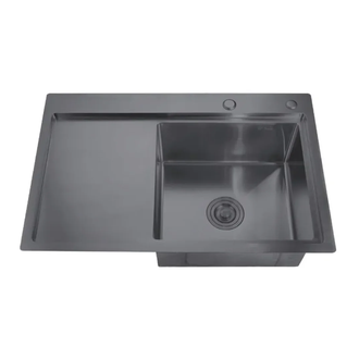 ZERIX ZH7849R-215 Мийка Nano-Black, нержавіюча сталь (MX1592)